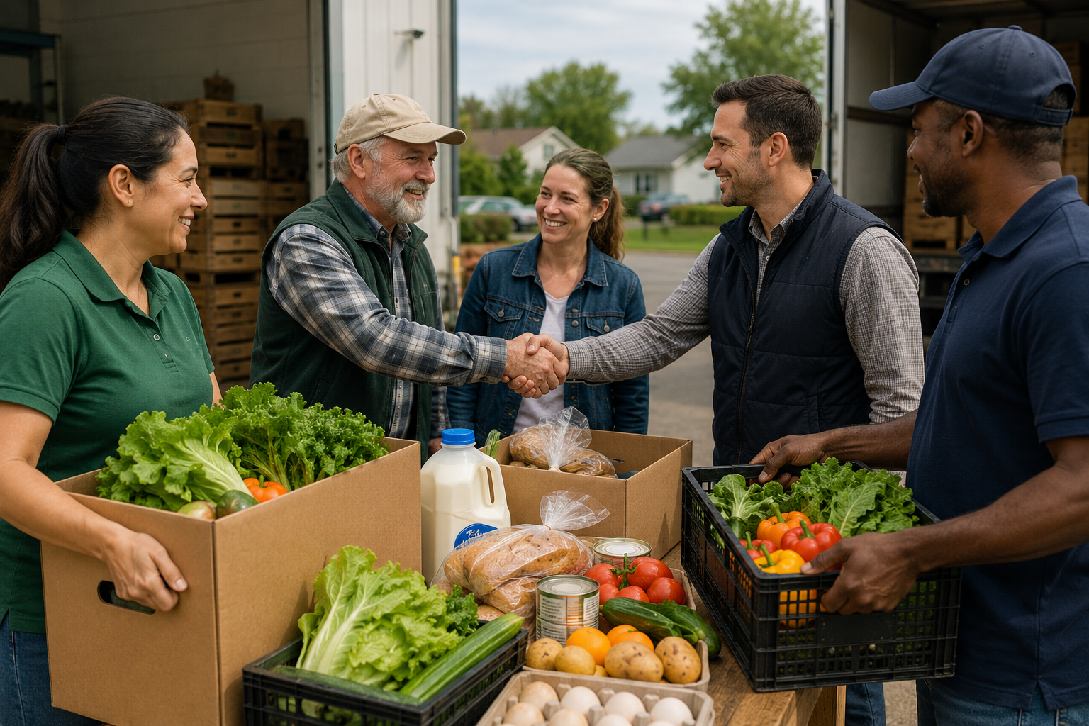 Fresh recovered produce ready for community partner organizations